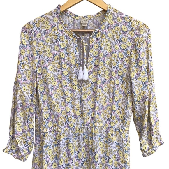 Loft Beach Floral Tassel Tie Dress NEW - Picture 7 of 9